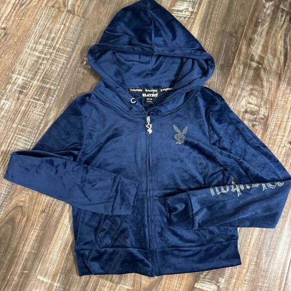 NEW Navy Playboy Tracksuit Jacket - Picture 1 of 5
